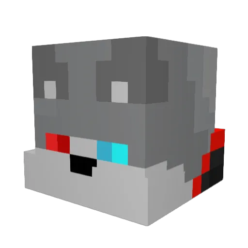 SiriusWolf112 Minecraft avatar head, 3D render