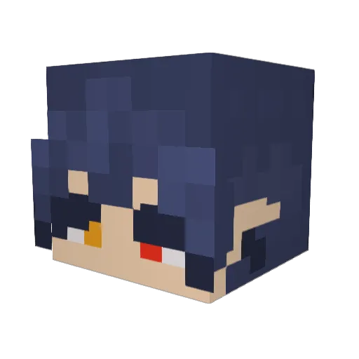 Siriusruns Minecraft avatar head, 3D render