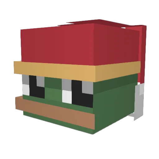 Sirk_Tsuj210 Minecraft avatar head, 3D render