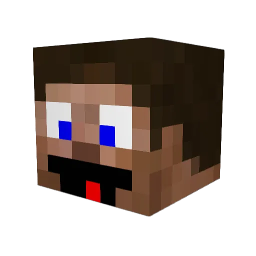 Sirkahz Minecraft avatar head, 3D render
