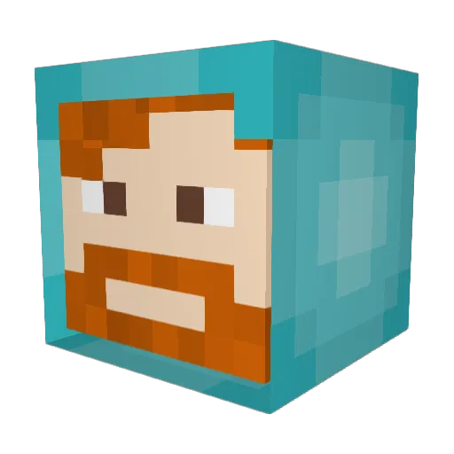 Sirkirinz Minecraft avatar head, 3D render