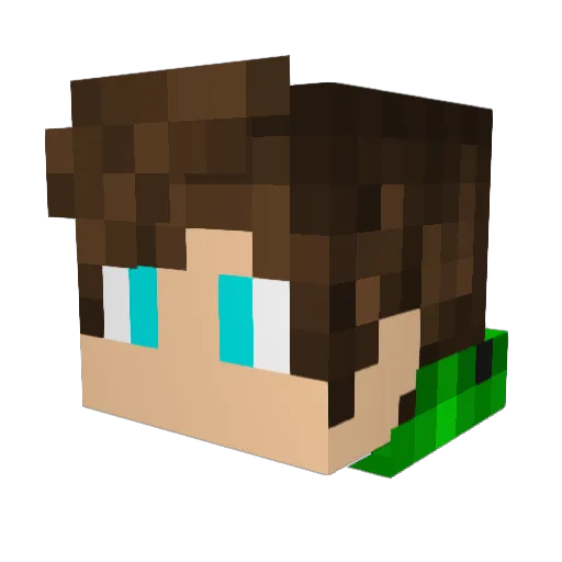 Sirkonite Minecraft avatar head, 3D render