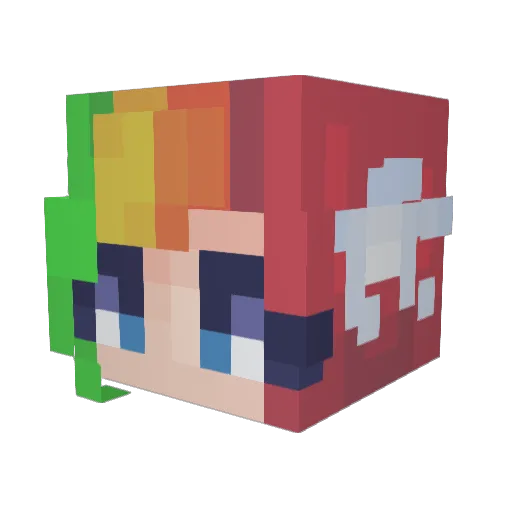 Sirlie08 Minecraft avatar head, 3D render