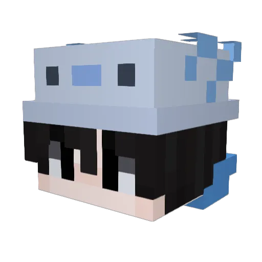 SirmeR33 Minecraft avatar head, 3D render