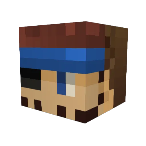 SiroFugu Minecraft avatar head, 3D render