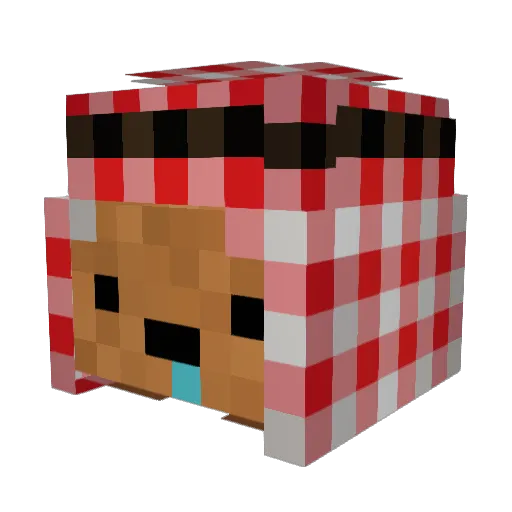 Siroccodil Minecraft avatar head, 3D render