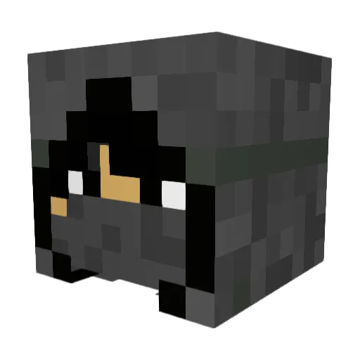Sirolfus Minecraft avatar head, 3D render