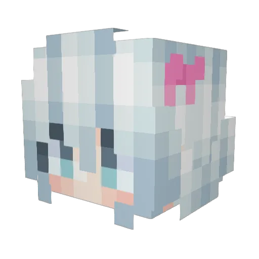 Sironire Minecraft avatar head, 3D render