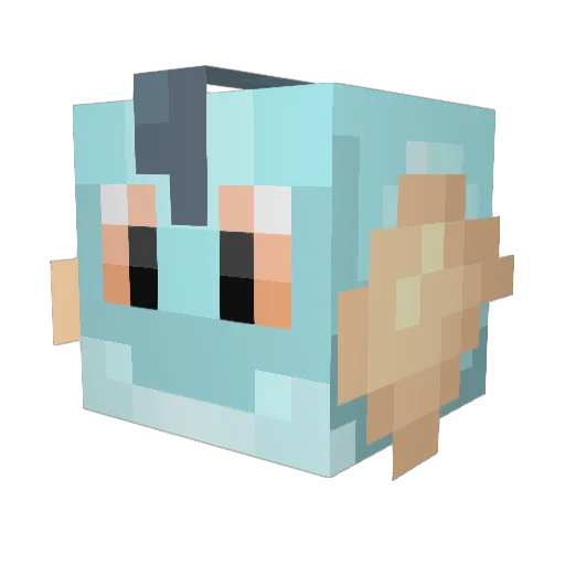 Siroos Minecraft avatar head, 3D render