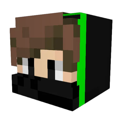 Sirpuston Minecraft avatar head, 3D render