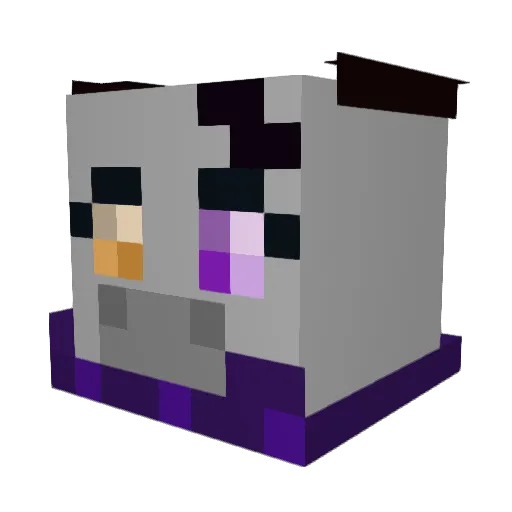 Sirraizbow Minecraft avatar head, 3D render
