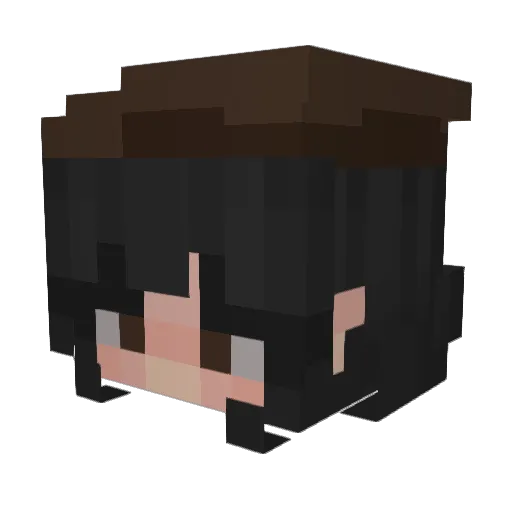 Sirroe Minecraft avatar head, 3D render