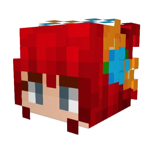 SiruSi07 Minecraft avatar head, 3D render