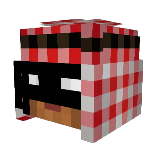 Siruxons Minecraft avatar head, 3D render