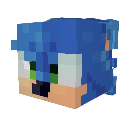 Sirviius Minecraft avatar head, 3D render