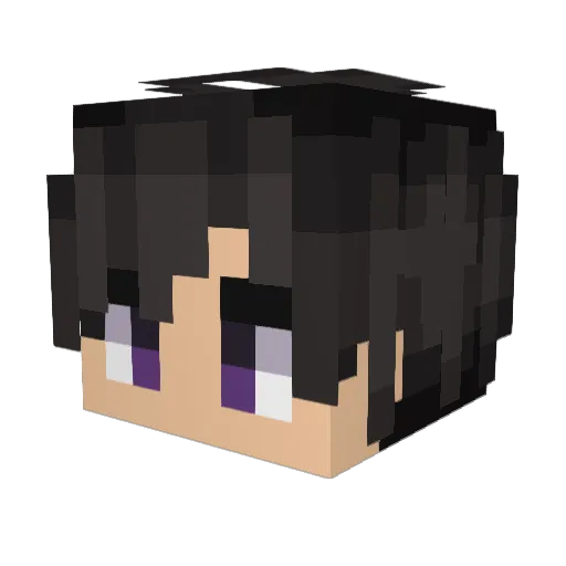 Sisane Minecraft avatar head, 3D render