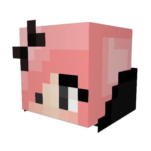 Siscathorse Minecraft avatar head, 3D render