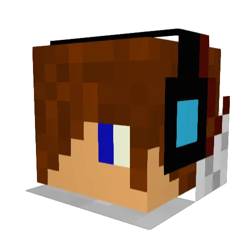 Sishhui Minecraft avatar head, 3D render