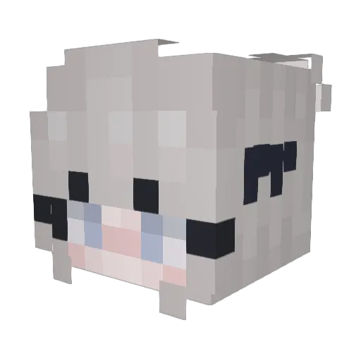 Sisiffy Minecraft avatar head, 3D render