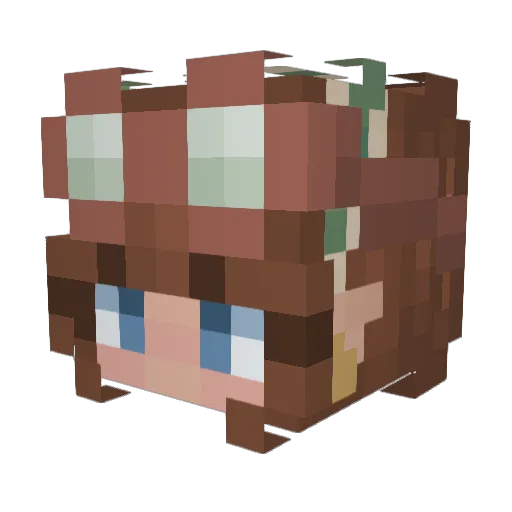 Sisiiphus Minecraft avatar head, 3D render