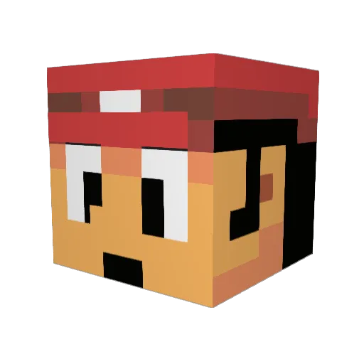 Sisin0612 Minecraft avatar head, 3D render