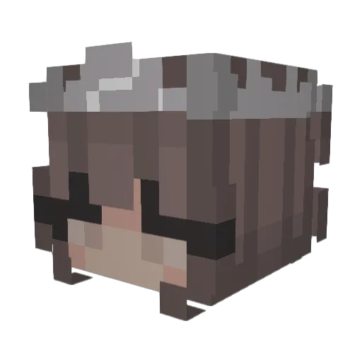 Siskaax Minecraft avatar head, 3D render