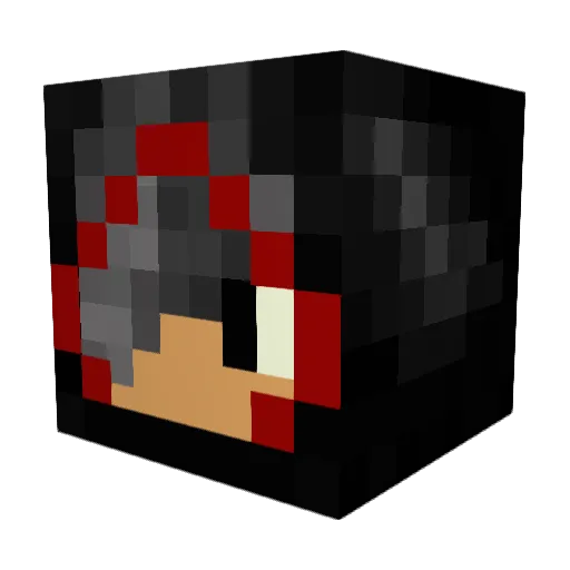 Sisksox Minecraft avatar head, 3D render