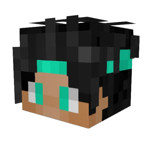 Sisou_Chan Minecraft avatar head, 3D render