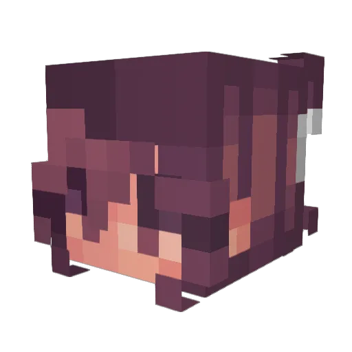 Sisquina Minecraft avatar head, 3D render