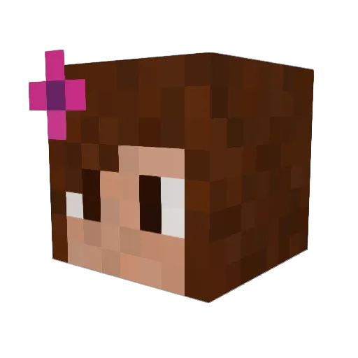 SissiDonut Minecraft avatar head, 3D render
