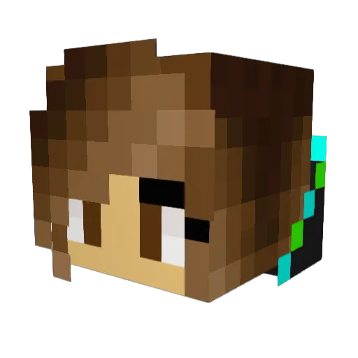 Sissieloo Minecraft avatar head, 3D render