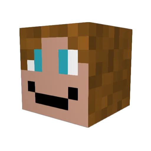 Sissilias Minecraft avatar head, 3D render