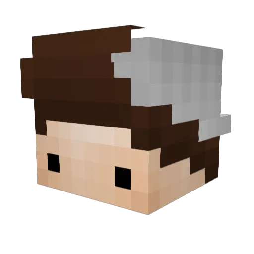 SistaFista Minecraft avatar head, 3D render