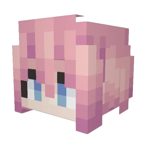 Sister45 Minecraft avatar head, 3D render