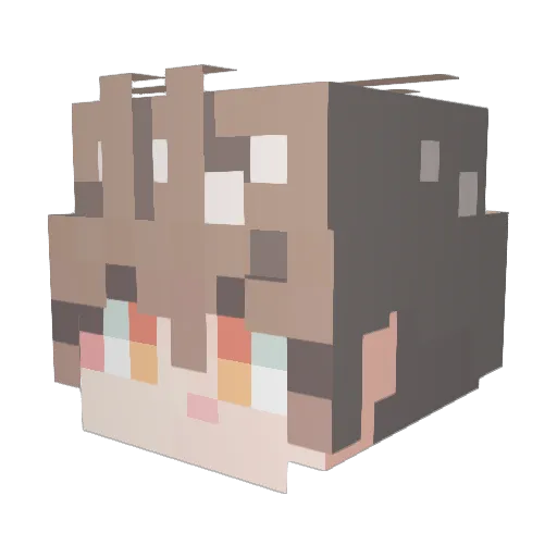 SisterFriede Minecraft avatar head, 3D render