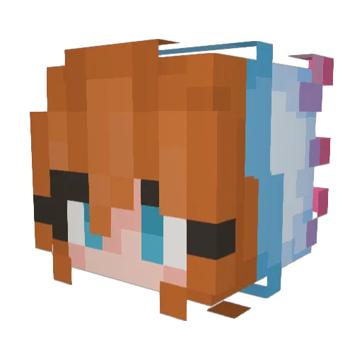 SisterInChrist Minecraft avatar head, 3D render