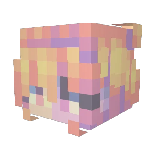 SisterLuv864 Minecraft avatar head, 3D render