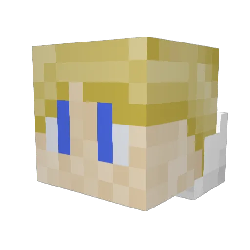 SisterMike Minecraft avatar head, 3D render