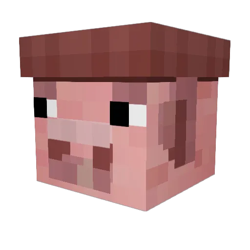 SisterXM Minecraft avatar head, 3D render