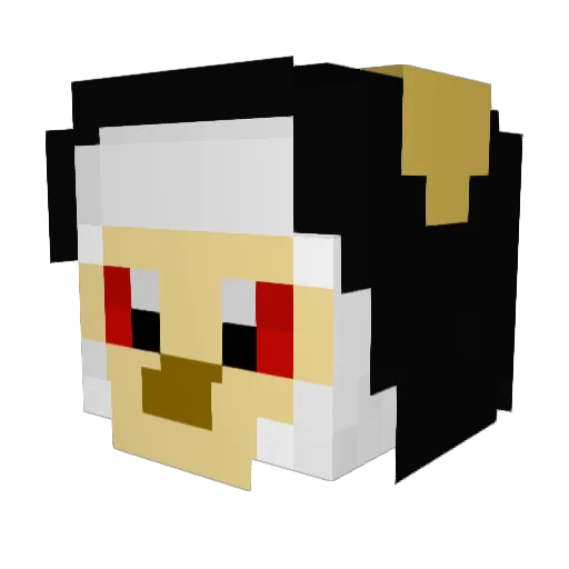 Sister_Cam Minecraft avatar head, 3D render