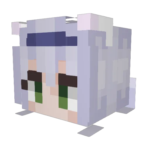 SistineFibel Minecraft avatar head, 3D render