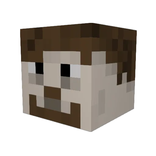 SisuUkko Minecraft avatar head, 3D render