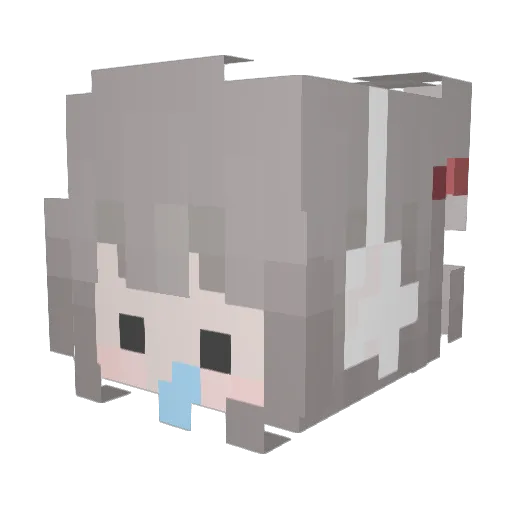 Sita_s Minecraft avatar head, 3D render