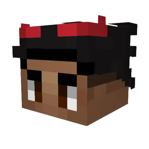 Sitamtam Minecraft avatar head, 3D render