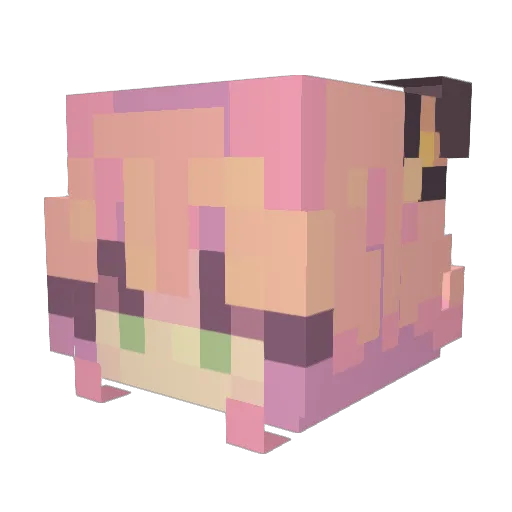 SithAngel Minecraft avatar head, 3D render
