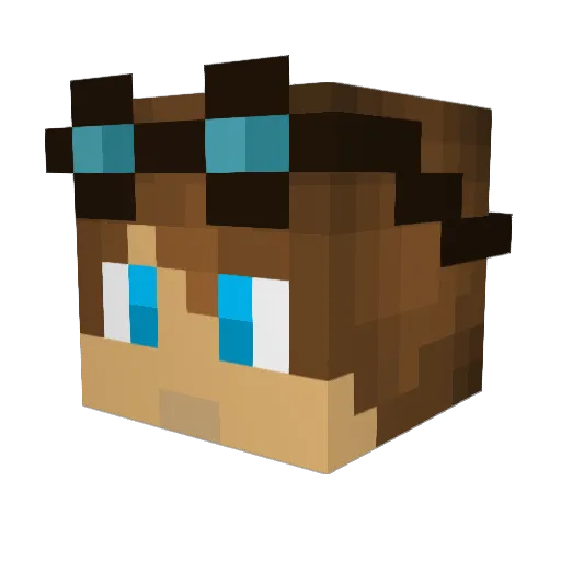 SitrusHeart Minecraft avatar head, 3D render