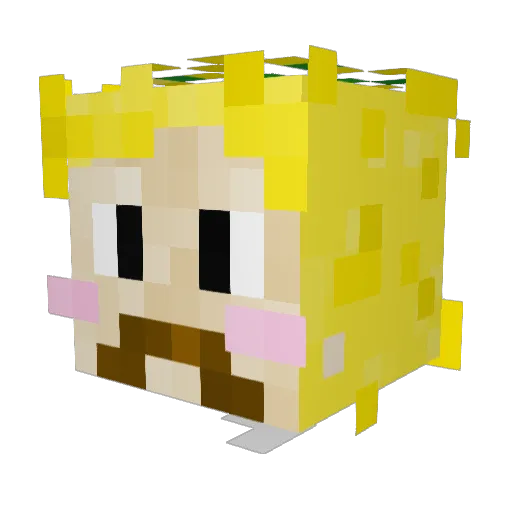 Sitruuna Minecraft avatar head, 3D render