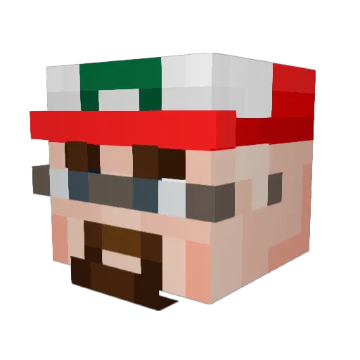 SittingGoat Minecraft avatar head, 3D render