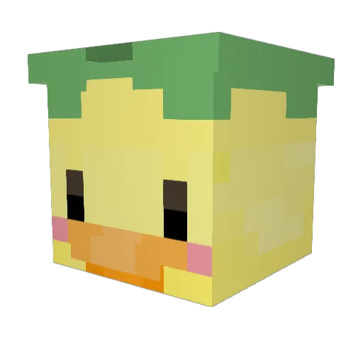 SiuHangHopz Minecraft avatar head, 3D render