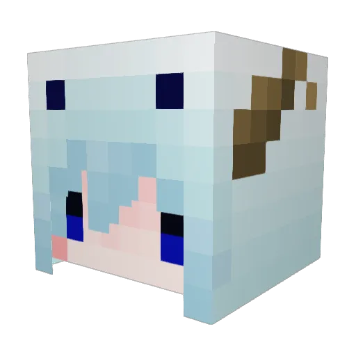 SiuSnow Minecraft avatar head, 3D render